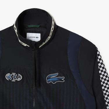  Active Erkek Dik Yaka Baskılı Siyah Mont