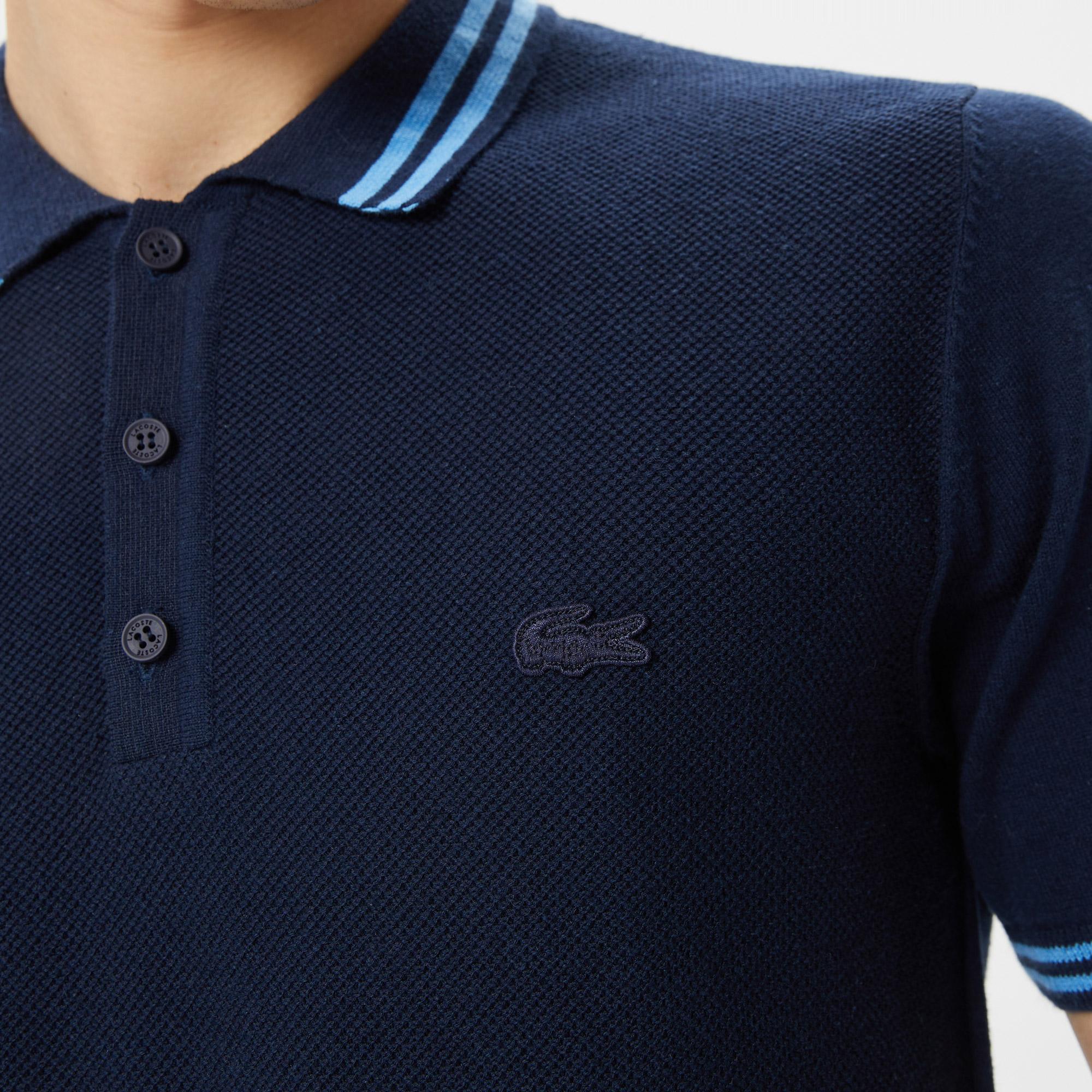Lacoste Erkek Kısa Kollu Polo Yaka Lacivert Triko
