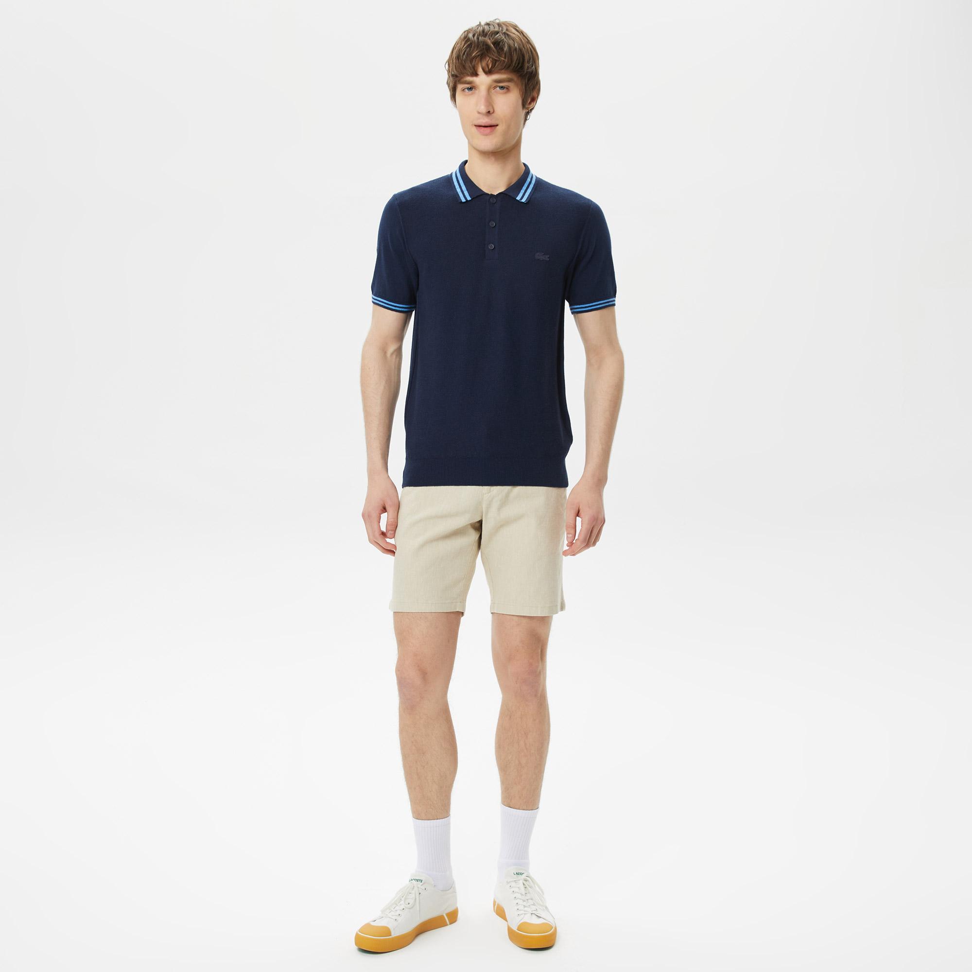 Lacoste Erkek Kısa Kollu Polo Yaka Lacivert Triko