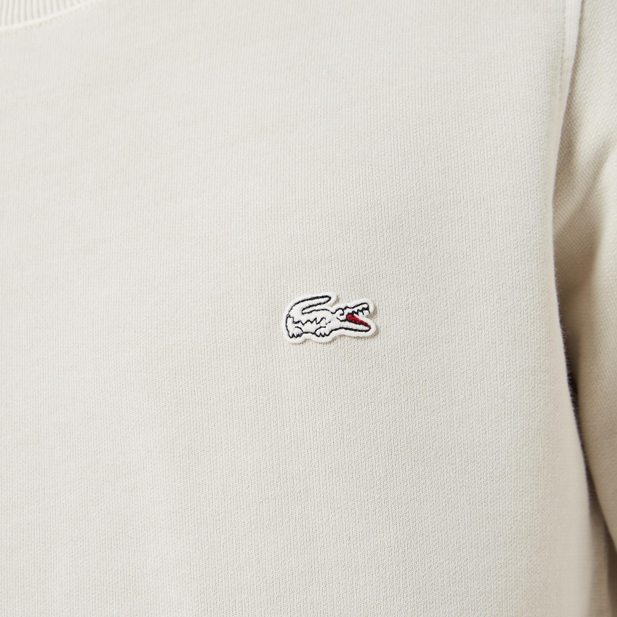 Lacoste Erkek Regular Fit Bisiklet Yaka Organik Pamuk Bej Sweatshirt