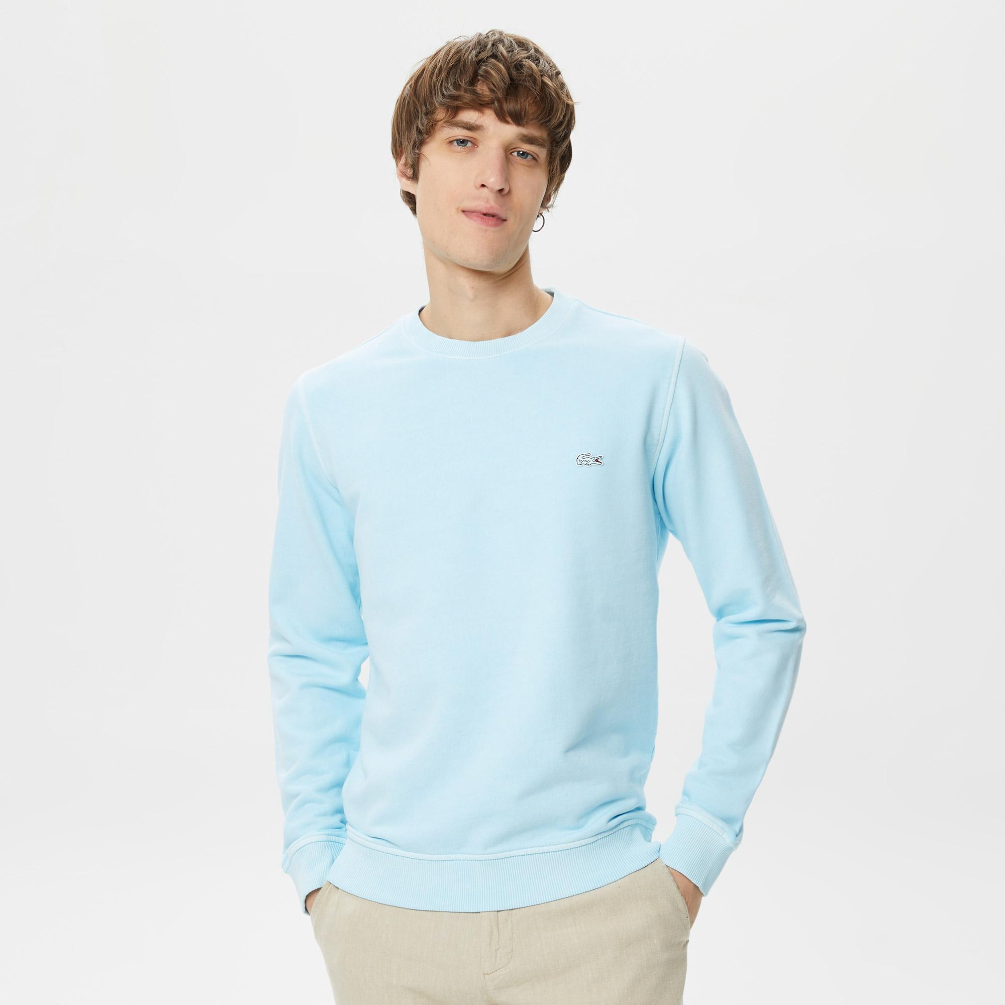 Lacoste Erkek Regular Fit Bisiklet Yaka Organik Pamuk Mavi Sweatshirt