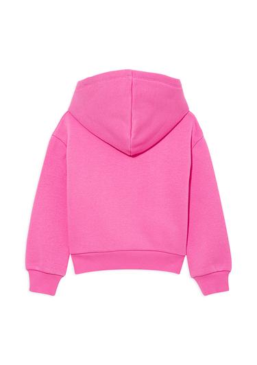  Mavi Mavi Logo Baskılı Kapüşonlu Pembe Sweatshirt 7610035-70982