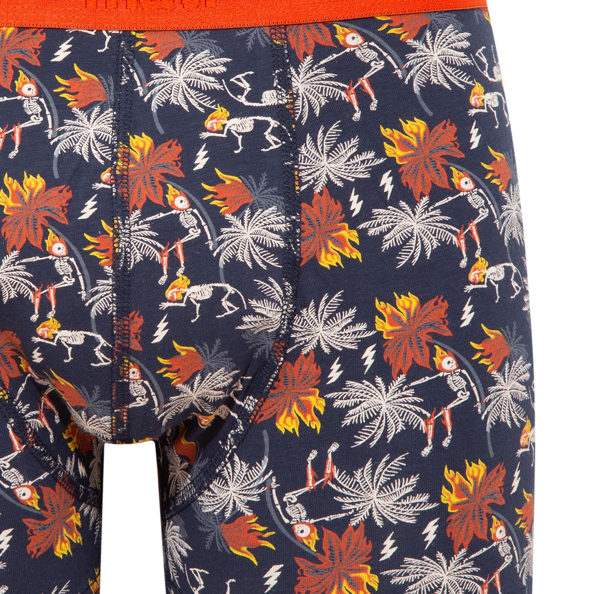 Mavi Baskılı Siyah Boxer 092655-85585