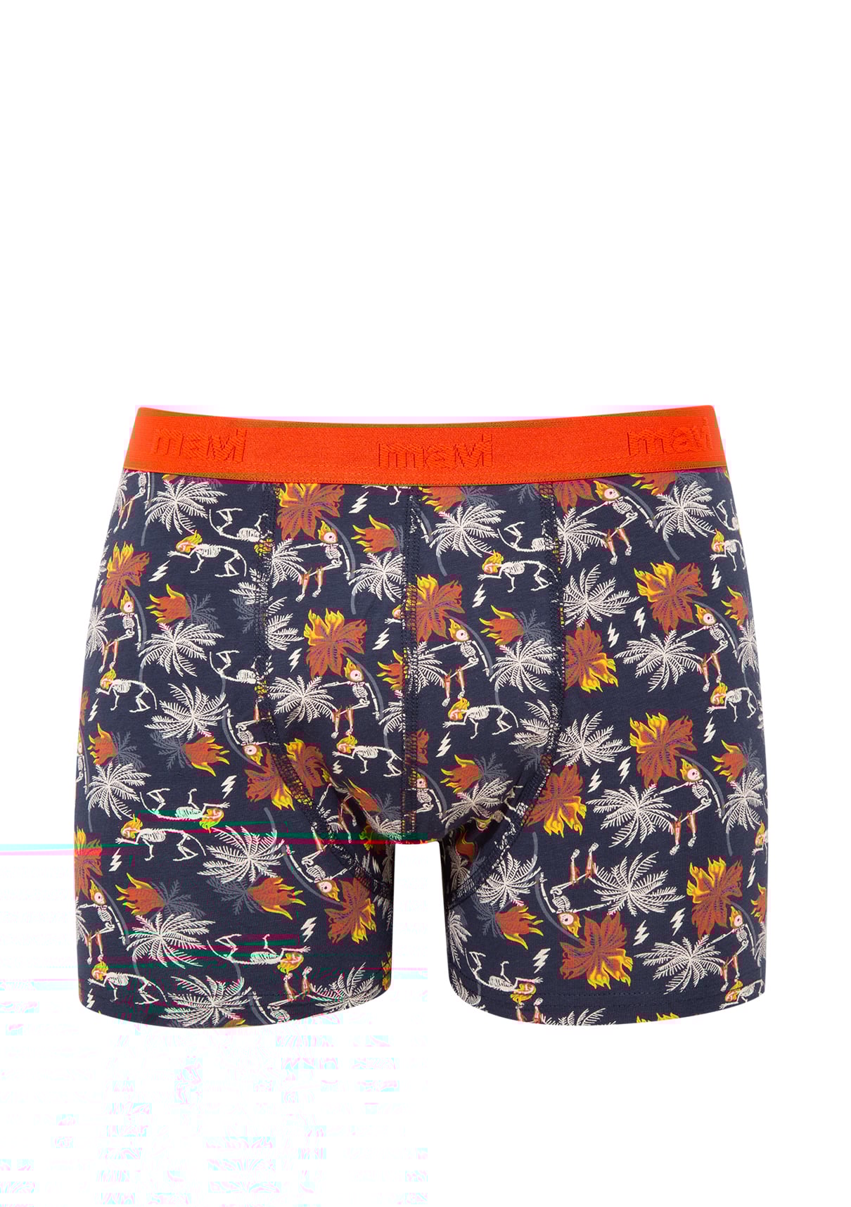  Mavi Baskılı Siyah Boxer 092655-85585