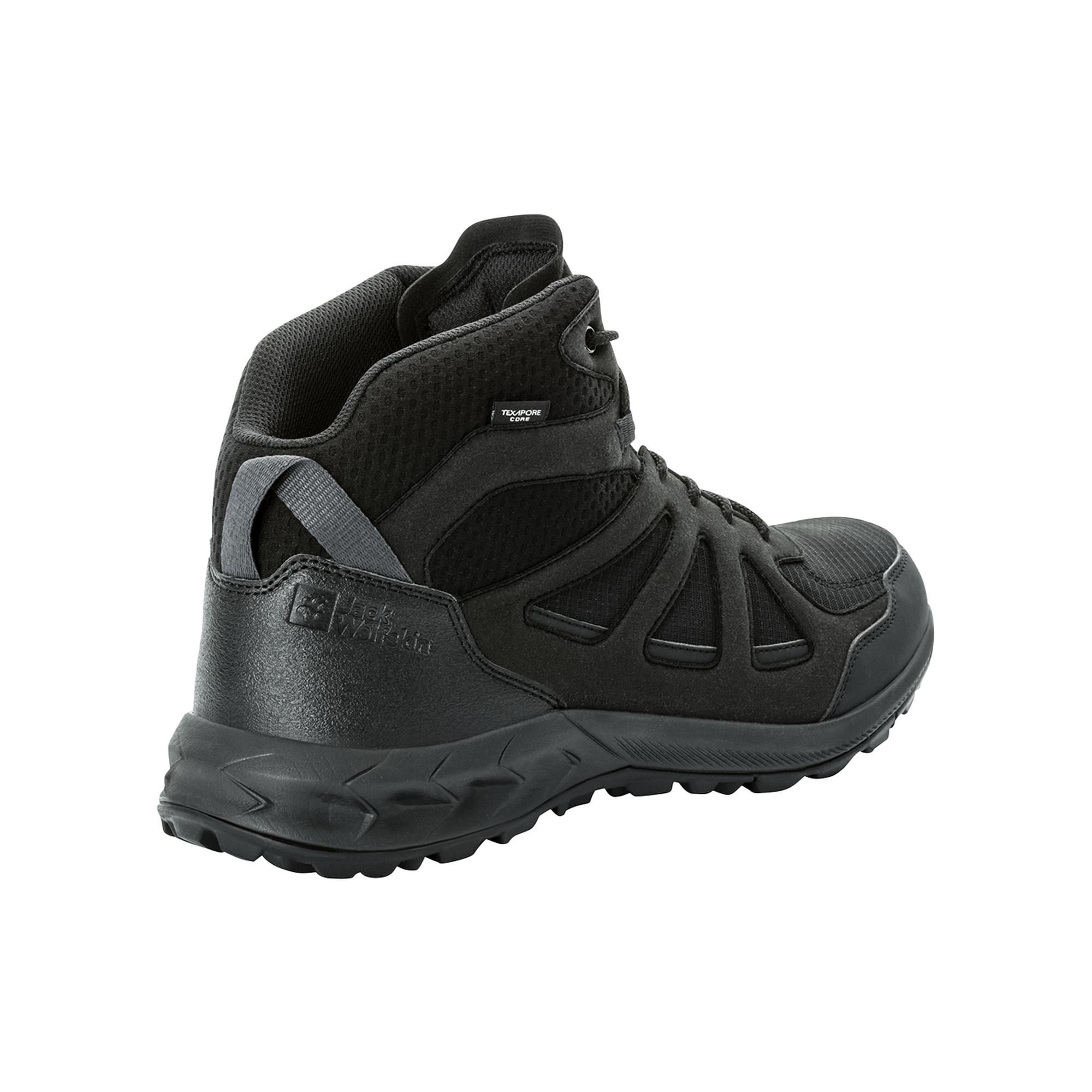 Jack Wolfskin Woodland 2 Texapore Mid Erkek Siyah Bot