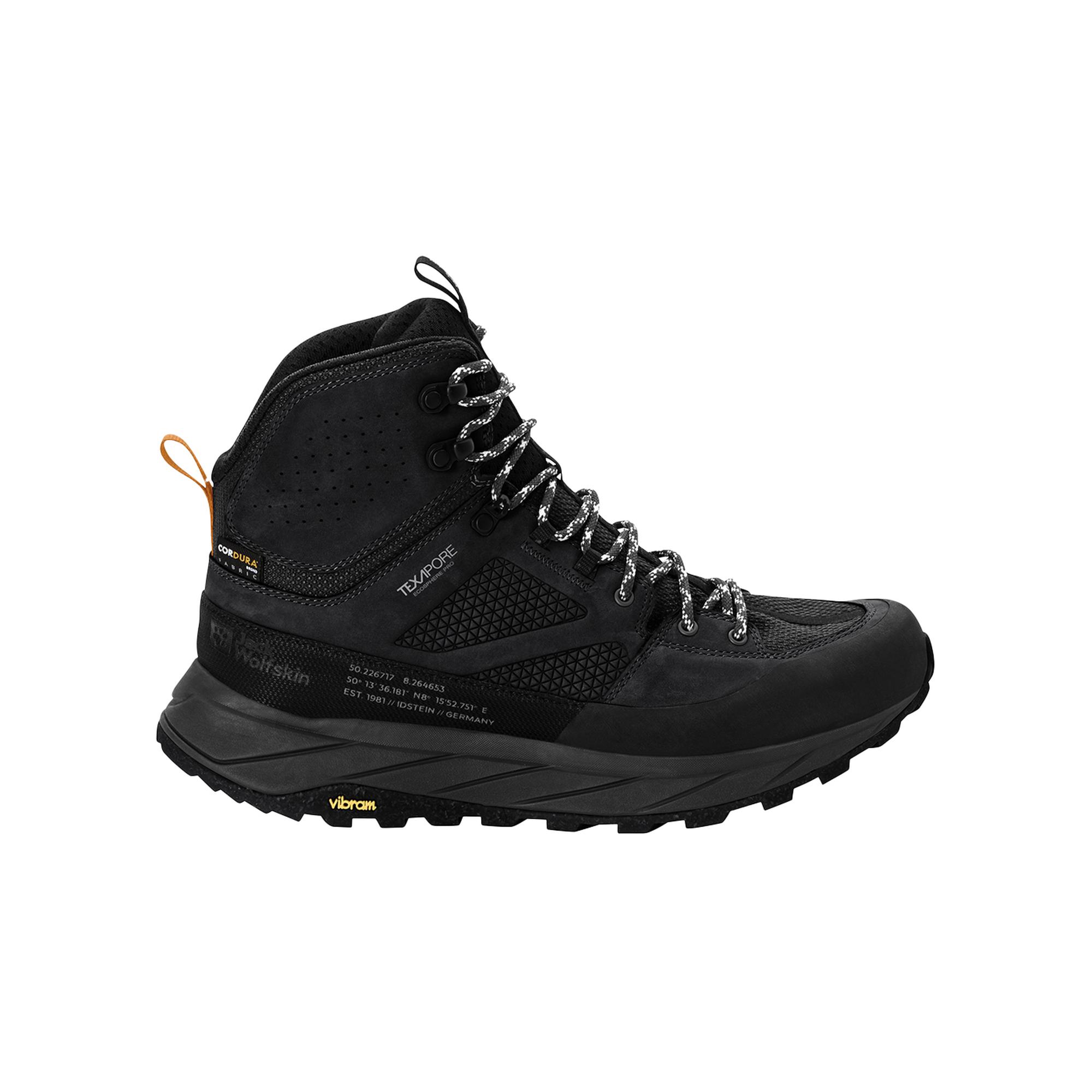 Jack Wolfskin Terraquest Texapore Mid Erkek Siyah Bot