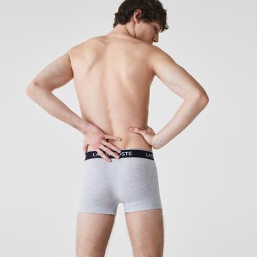  Lacoste Erkek 3'lü Gri Boxer