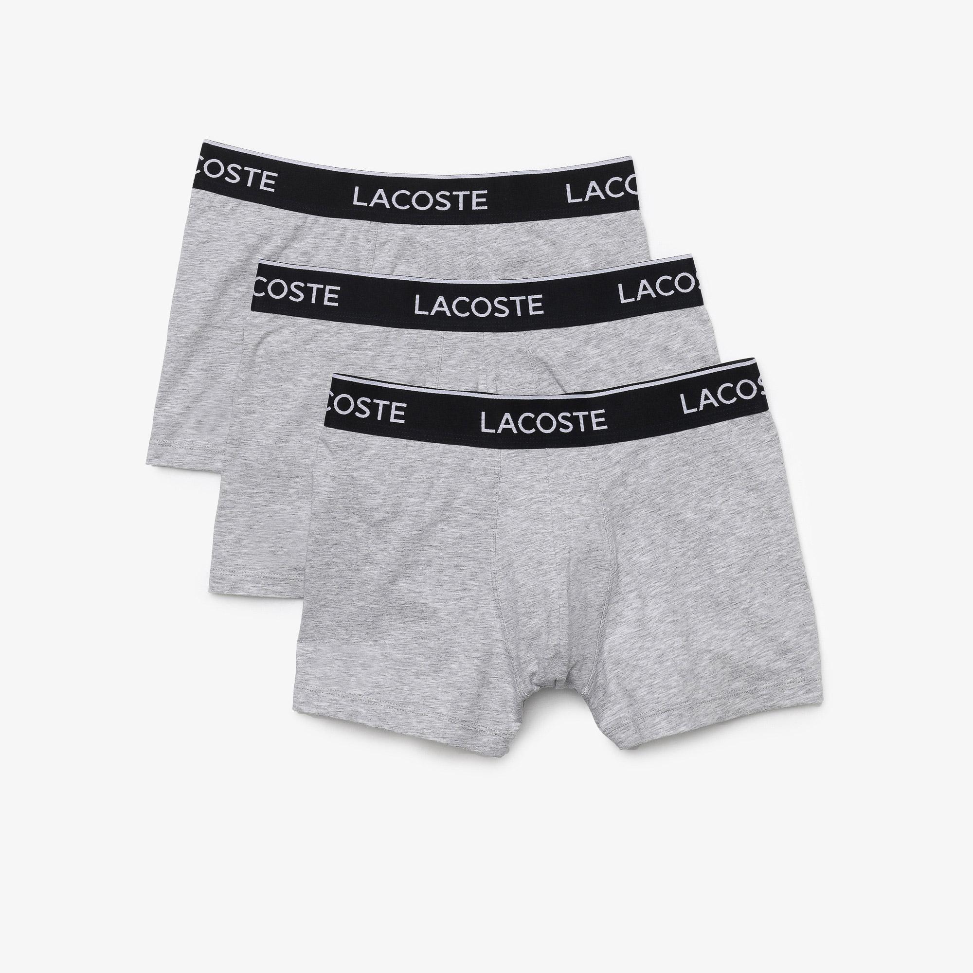 Lacoste Erkek 3'lü Gri Boxer