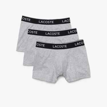  Lacoste Erkek 3'lü Gri Boxer