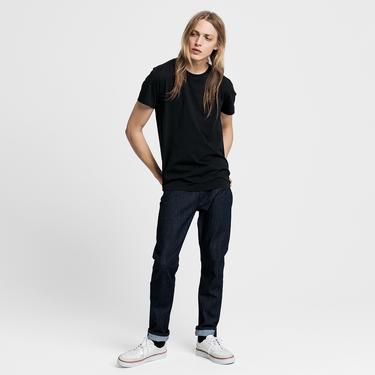  GANT Erkek Siyah Regular Fit Bisiklet Yaka T-Shirt