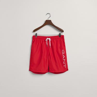  GANT Erkek Kırmızı Logolu Mayo Şort