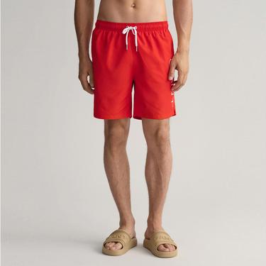  GANT Erkek Kırmızı Logolu Mayo Şort