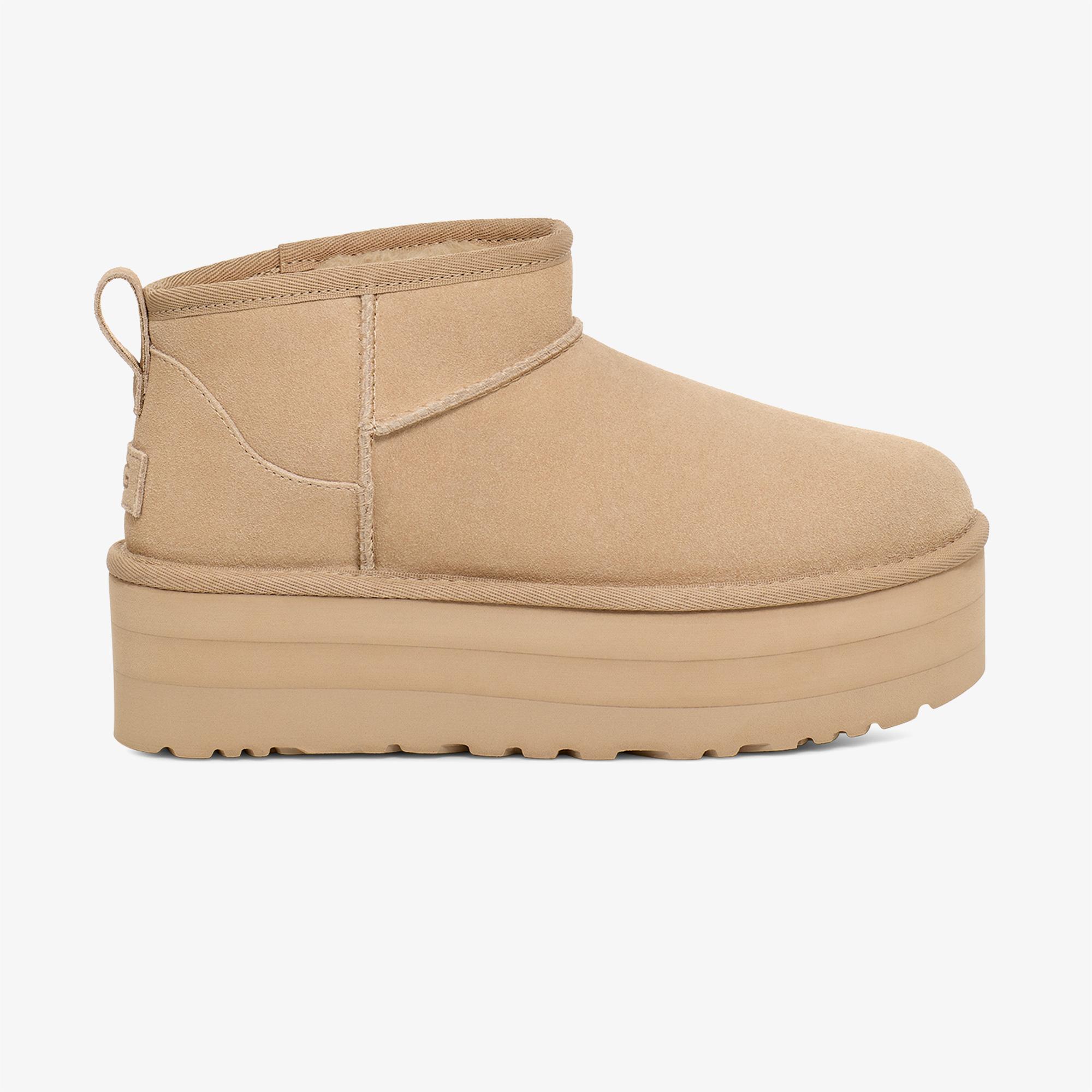 UGG Classic Ultra Mini Platform Kadın Krem Rengi Bot