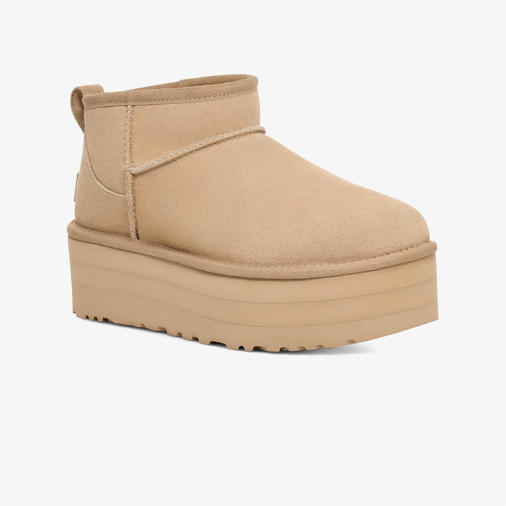 UGG Classic Ultra Mini Platform Kadın Krem Rengi Bot