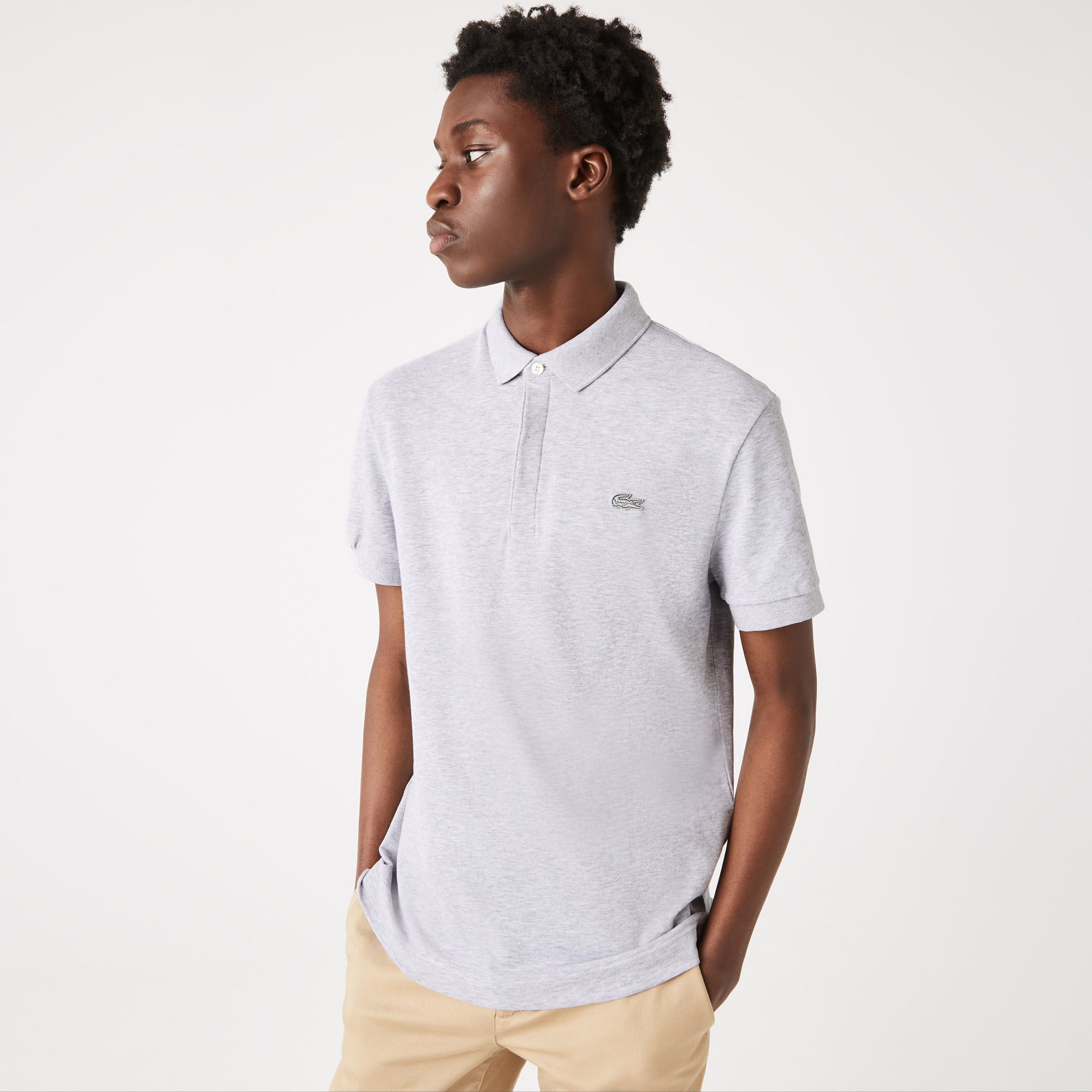  Lacoste Erkek Regular Fit Gri Polo