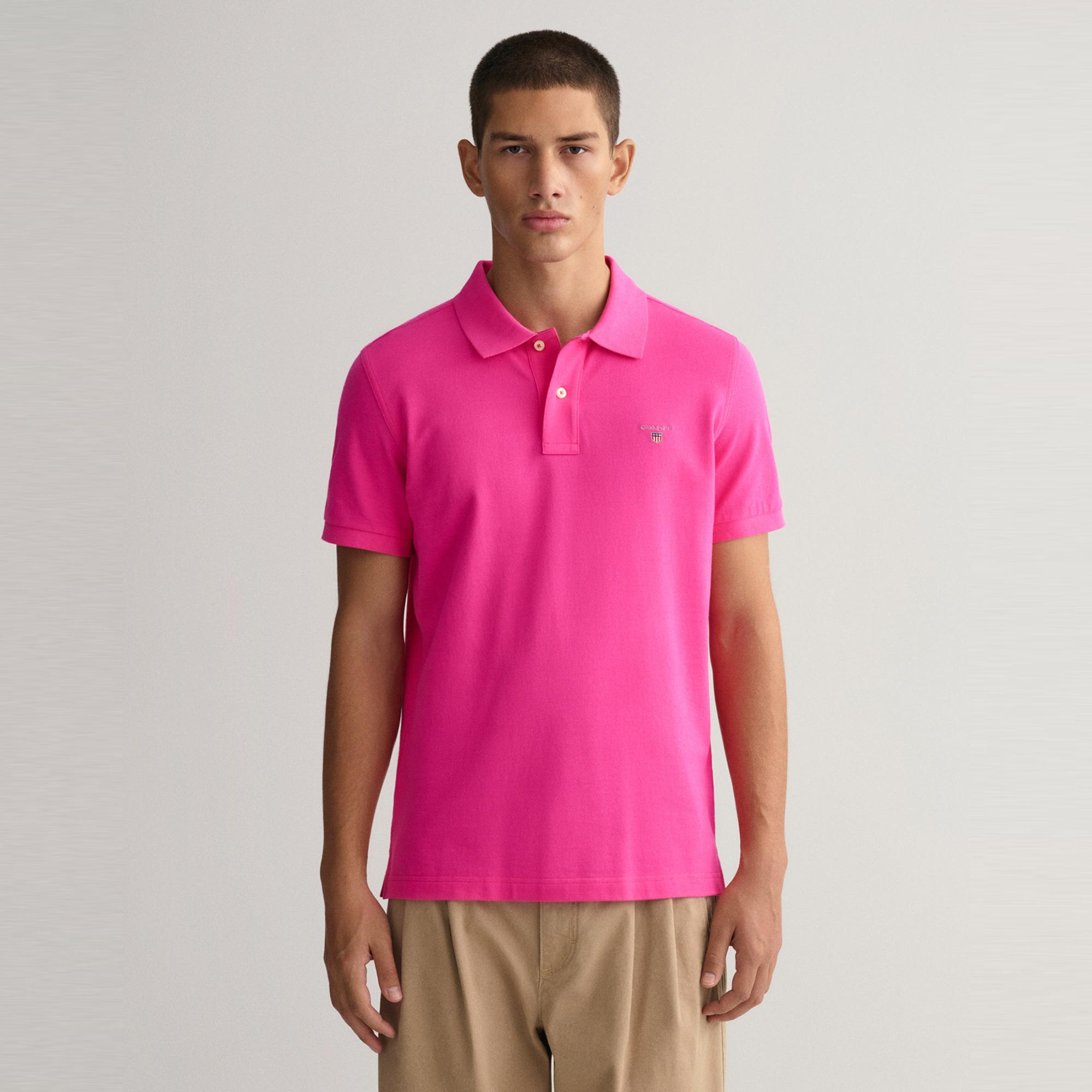 GANT Erkek Pembe Regular Fit Polo