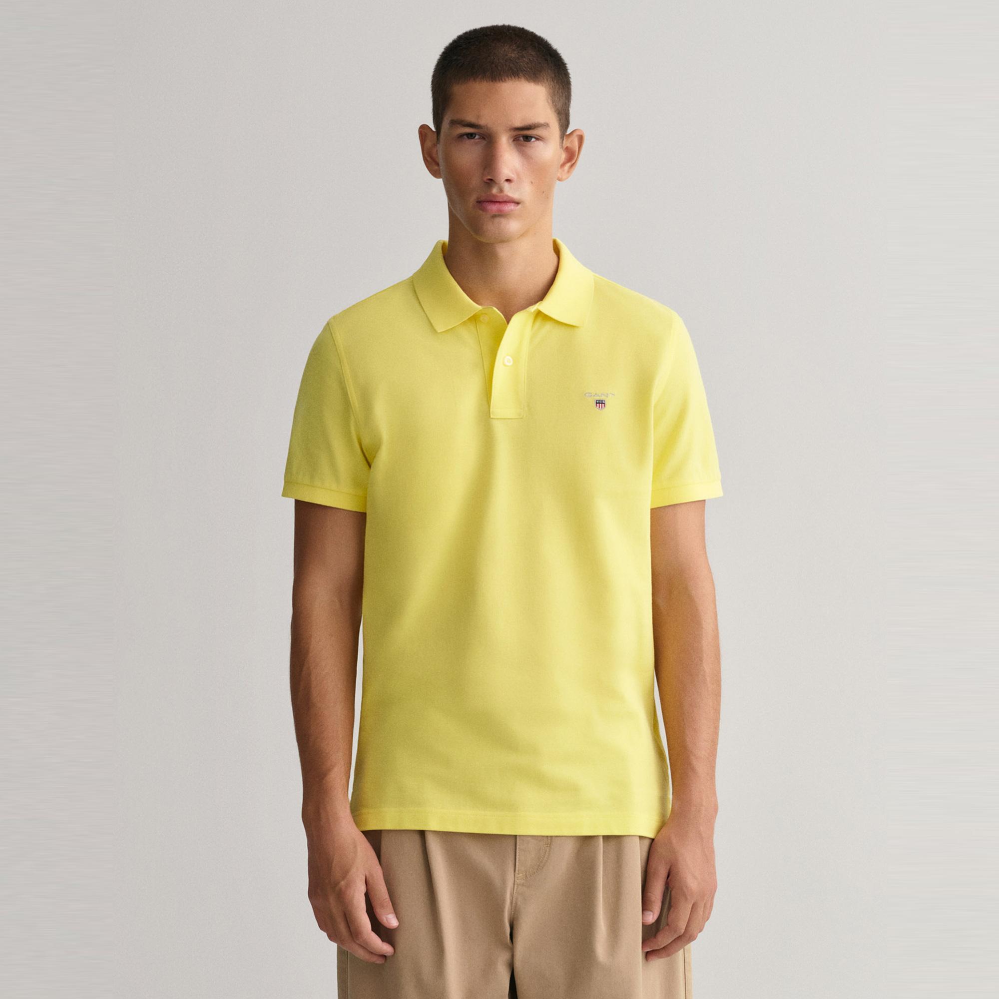 GANT Erkek Sarı Regular Fit Polo