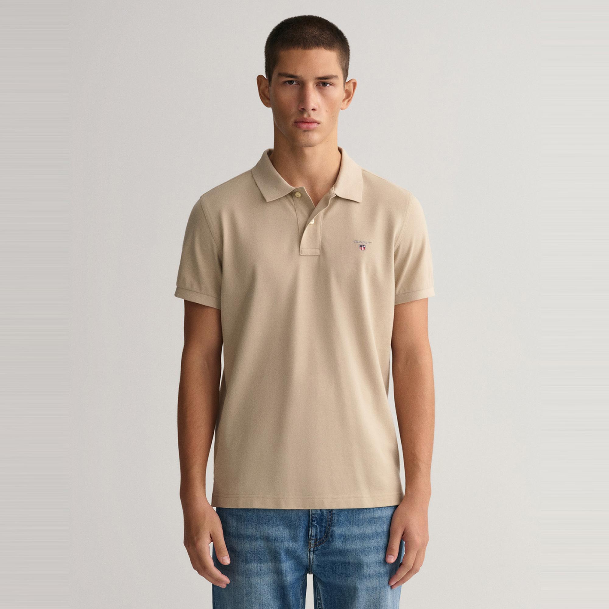 GANT Erkek Bej Regular Fit Polo