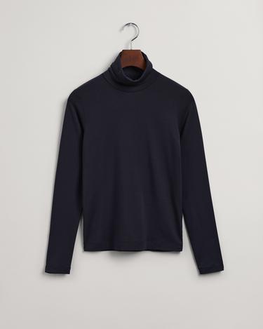  Gant Kadın Lacivert Regular Fit Boğazlı Yaka T-shirt