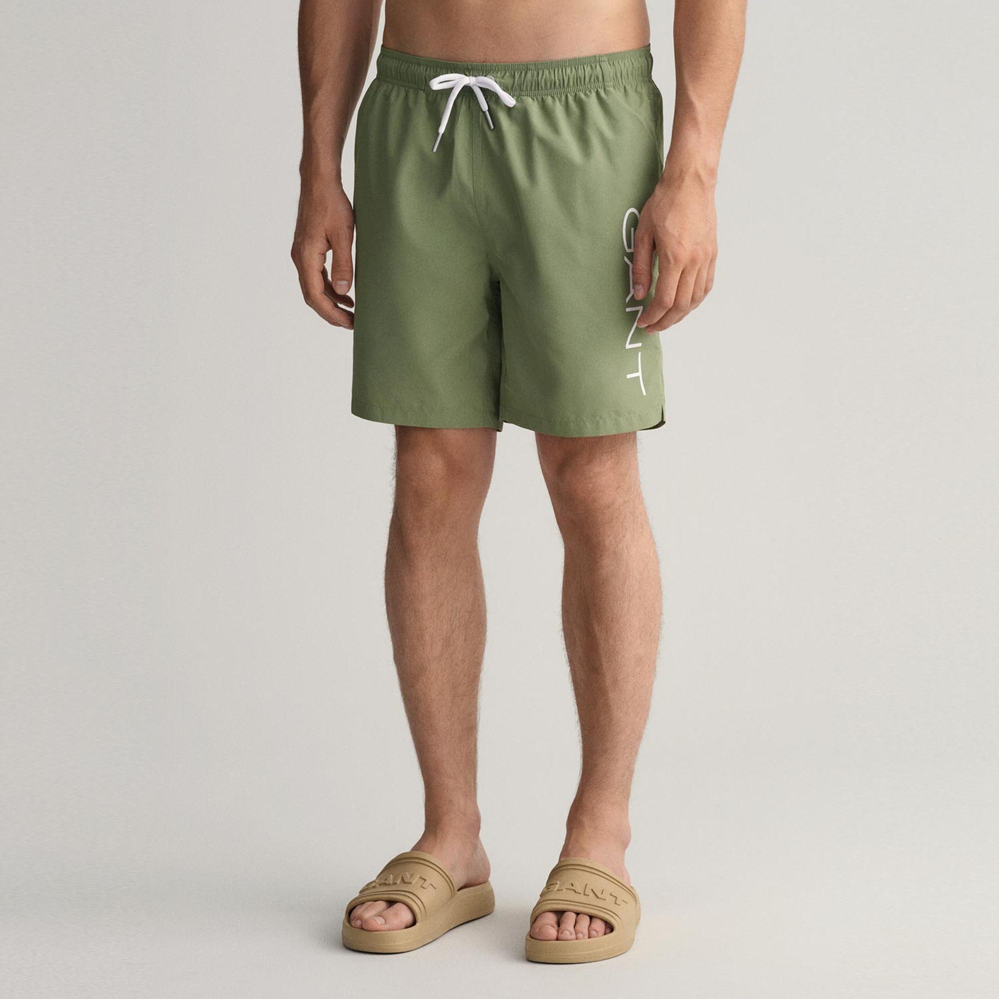 Gant Erkek Yeşil Logolu Mayo Şort