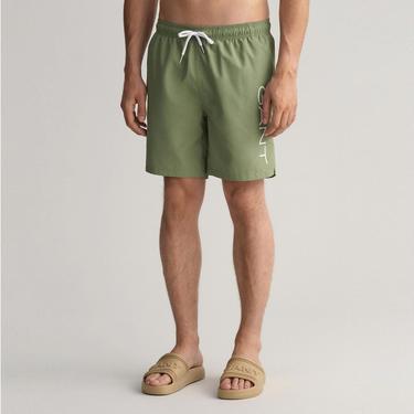  Gant Erkek Yeşil Logolu Mayo Şort