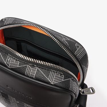  Lacoste The Blend Erkek Monogram Siyah Postacı Çantası