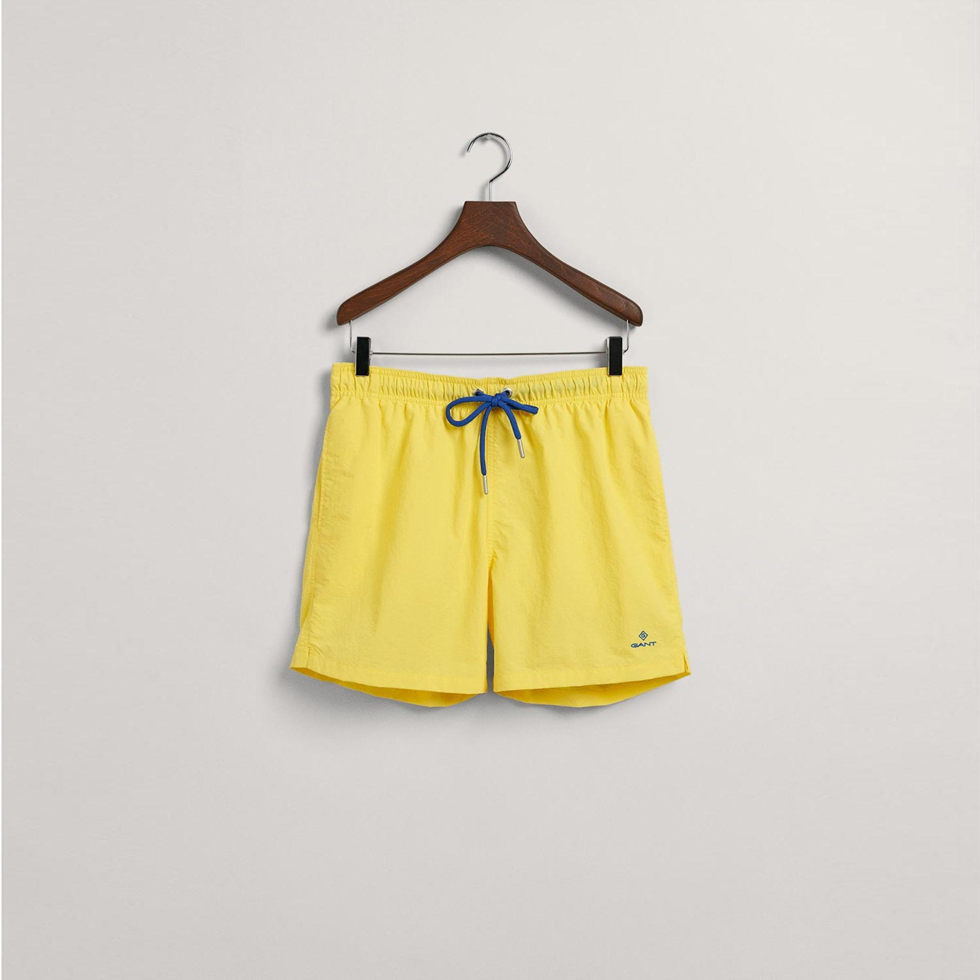 GANT Erkek Sarı Classic Fit Mayo Şort