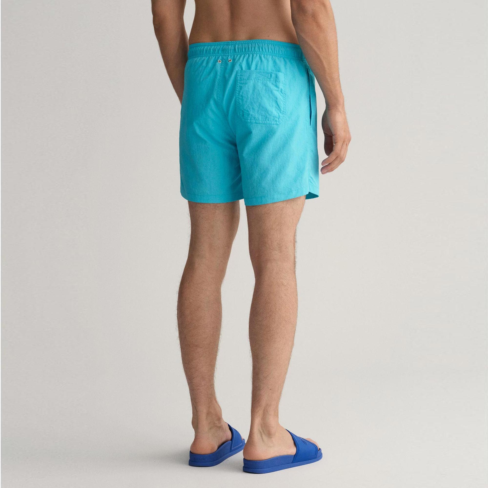 GANT Erkek Mavi Classic Fit Mayo Şort