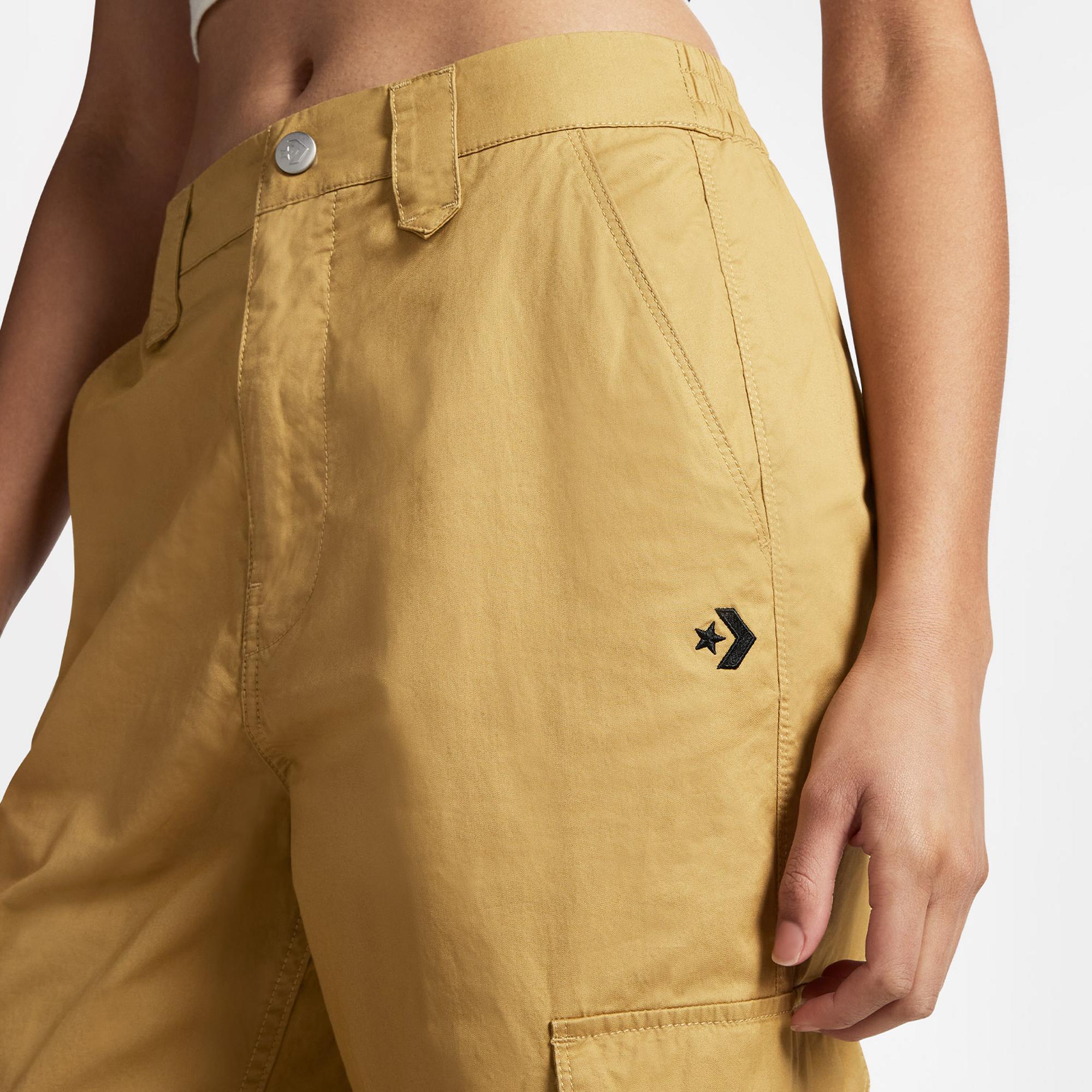 Converse Relaxed Cargo Kadın Hardal Pantolon