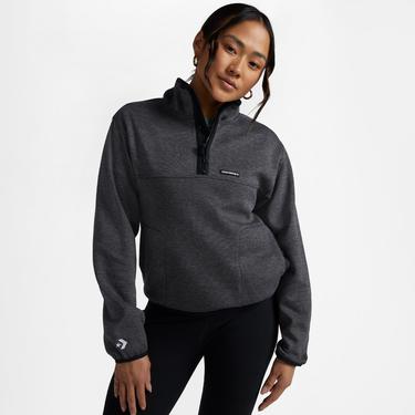  Converse Popover 1/2 Zip Kadın Siyah Sweatshirt