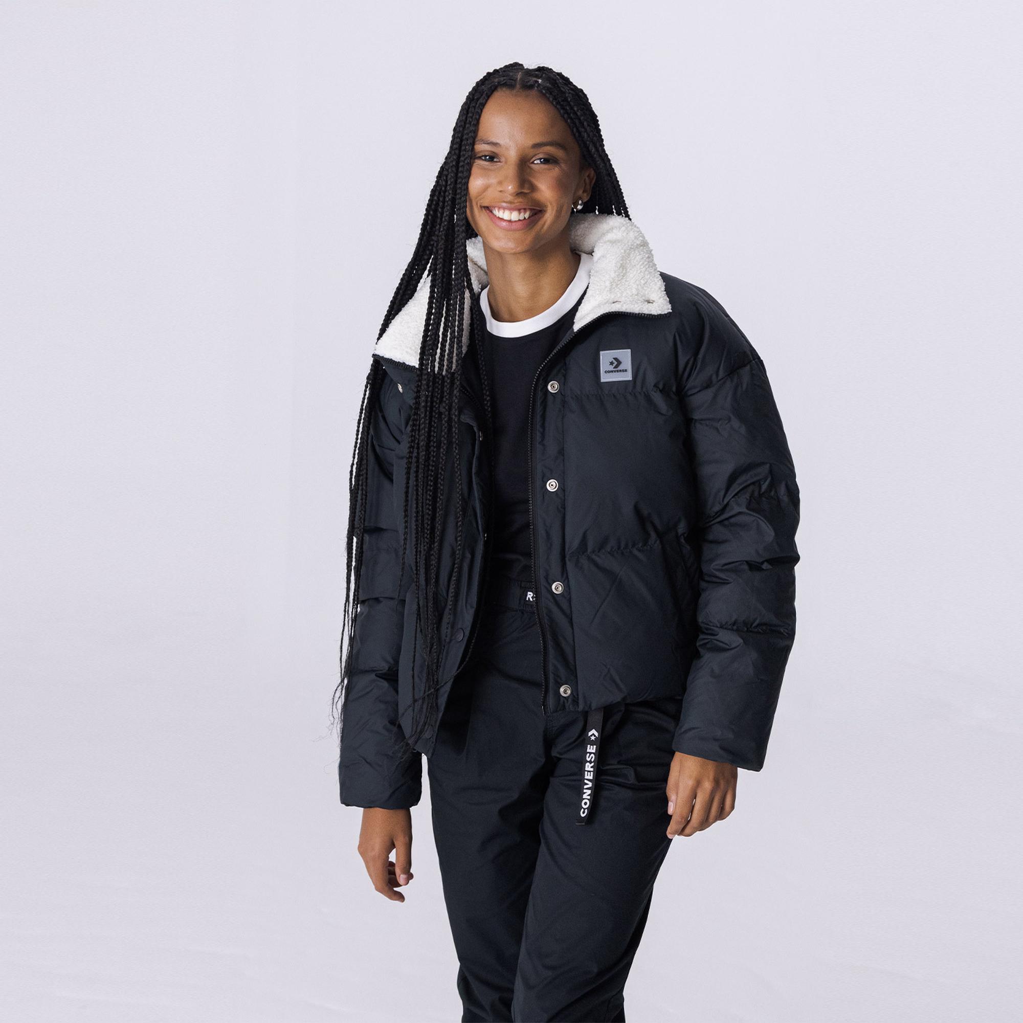 Converse Down Puffer Kadın Siyah Mont