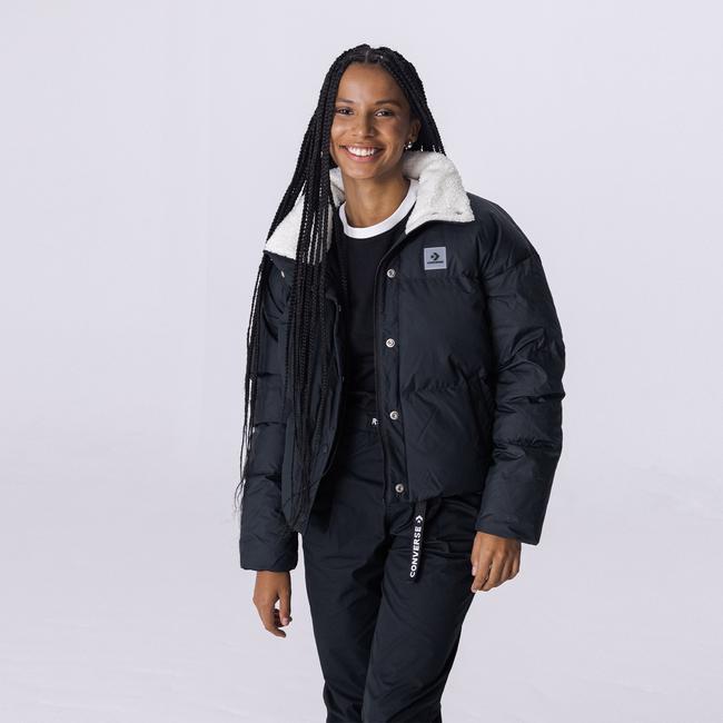  Converse Down Puffer Kadın Siyah Mont