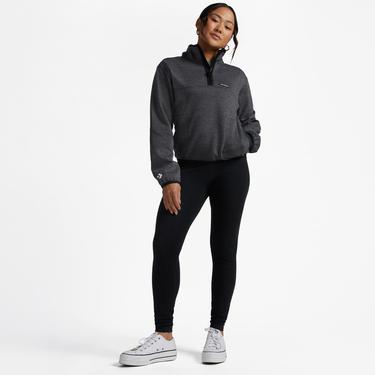  Converse Popover 1/2 Zip Kadın Siyah Sweatshirt