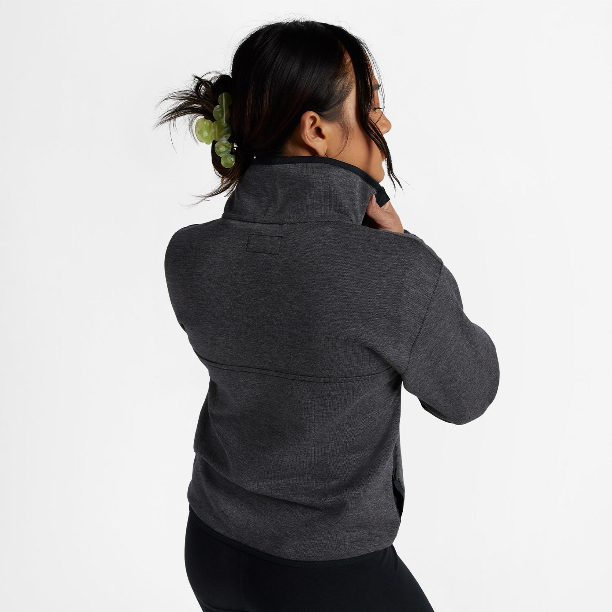 Converse Popover 1/2 Zip Kadın Siyah Sweatshirt