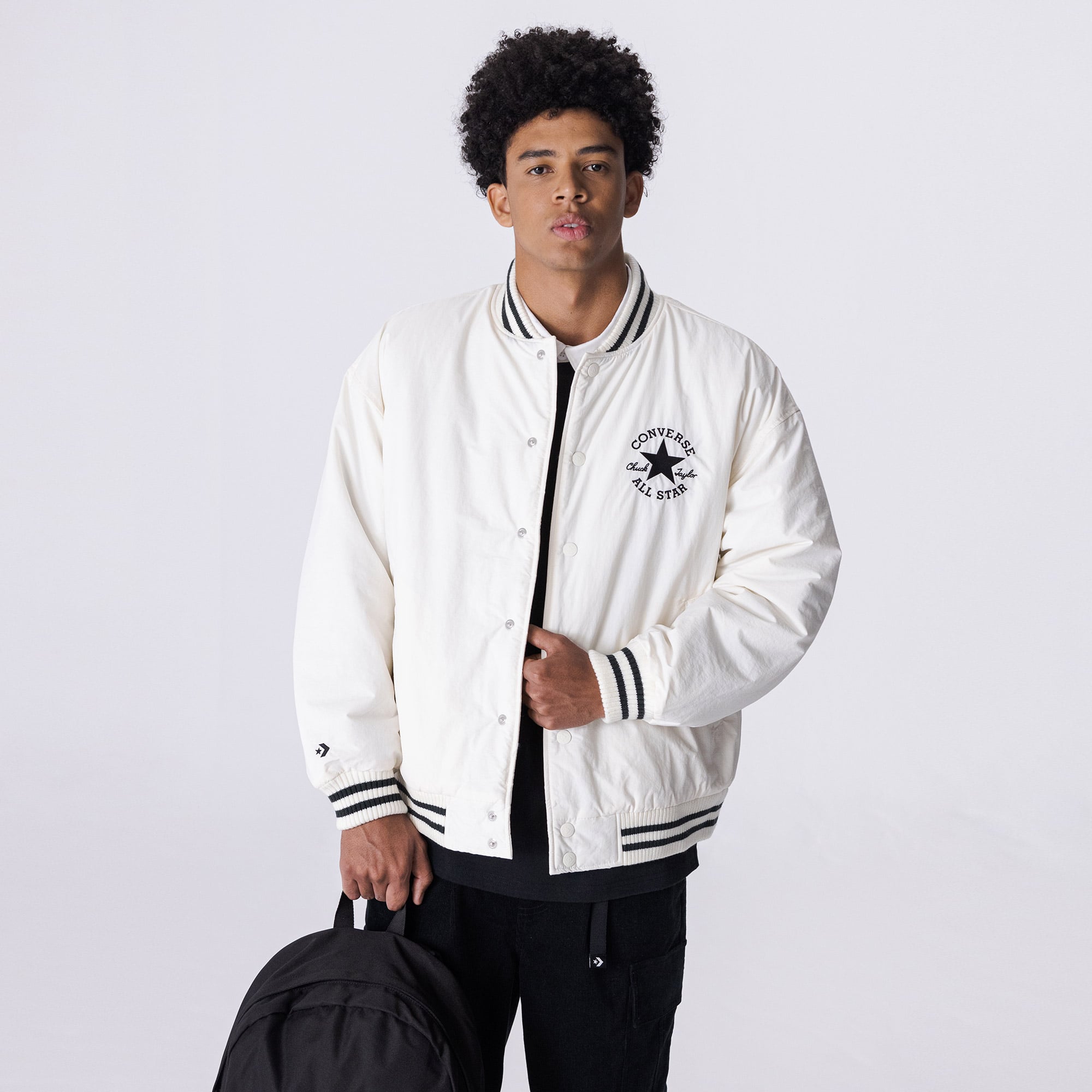  Converse All Star Varsity Padded Erkek Beyaz Ceket