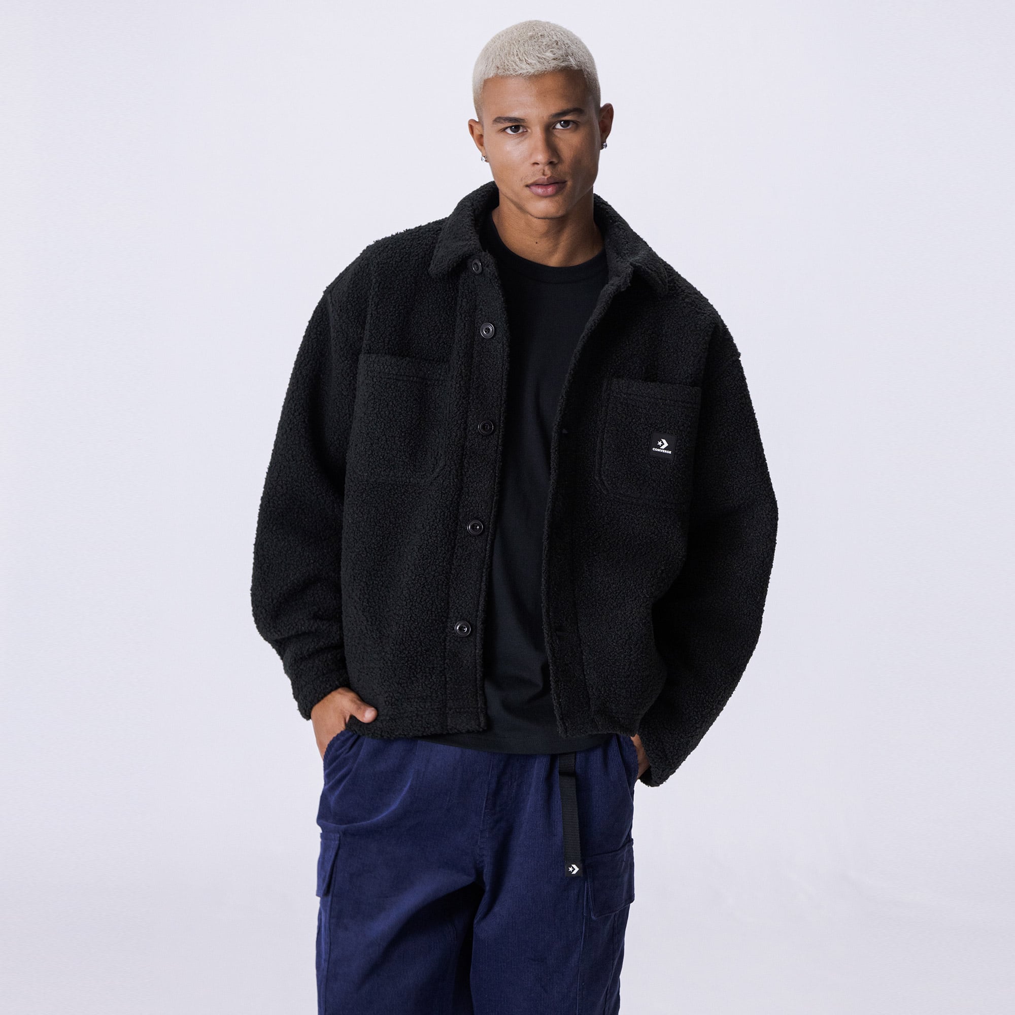  Converse Sherpa Seasonal Erkek Siyah Ceket