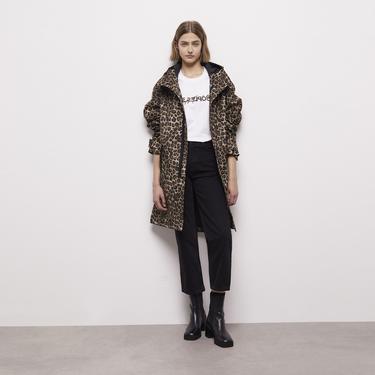  KADIN LEOPAR DESENLİ KAHVERENGİ MONT