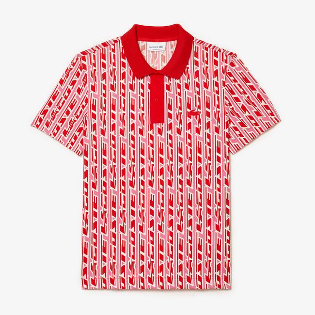  Active Erkek Regular Fit Baskılı Kırmızı Polo