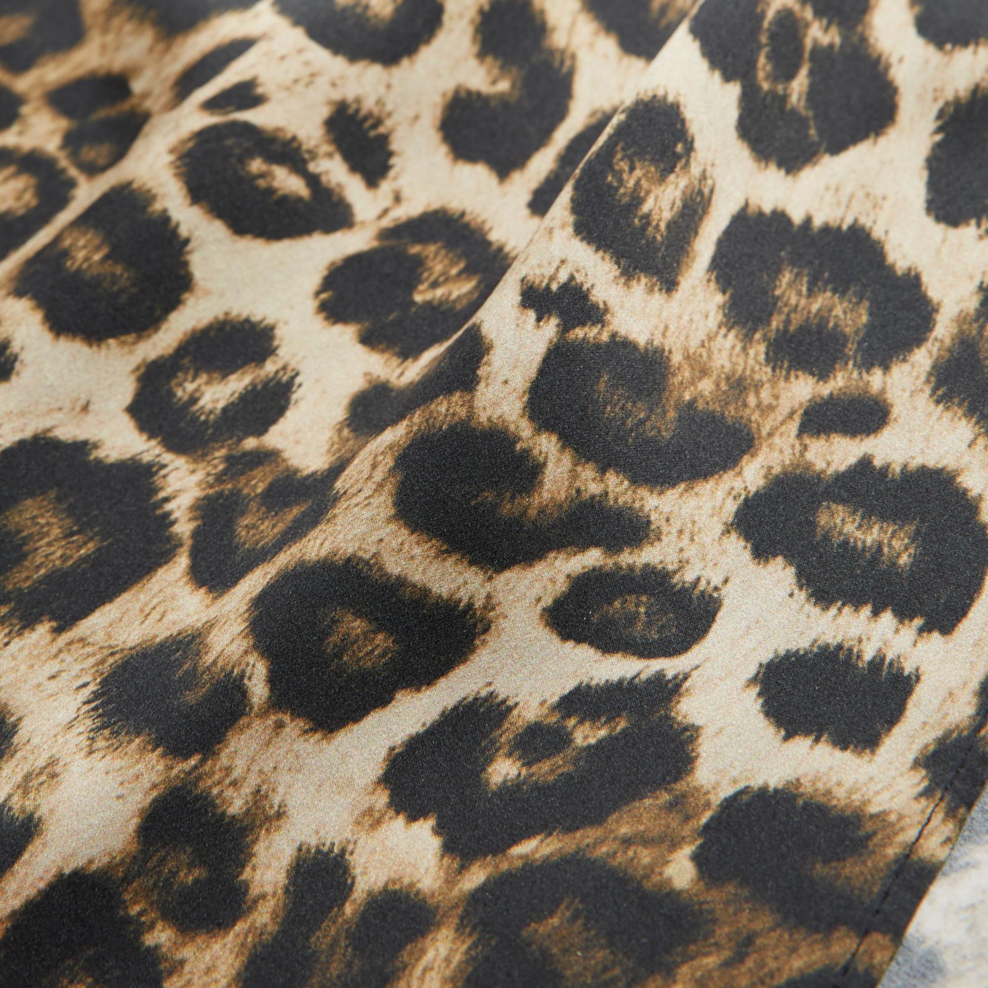 KADIN LEOPAR DESENLİ UZUN ELBİSE