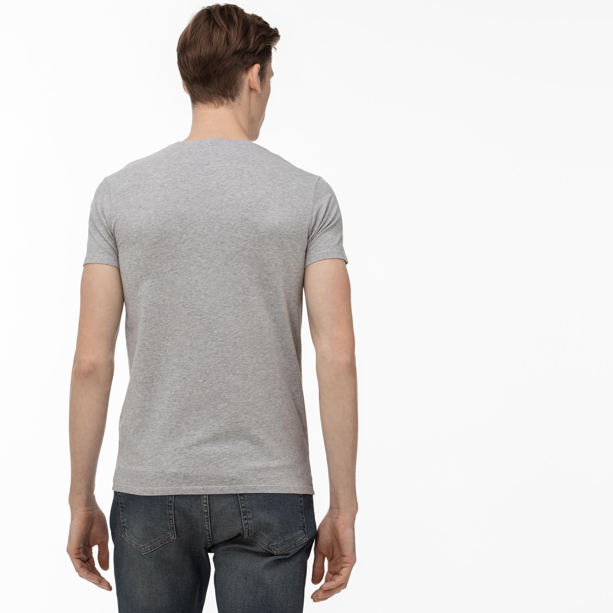 Lacoste Regular Fit Erkek Gri Tişört