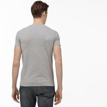 Lacoste Regular Fit Erkek Gri Tişört