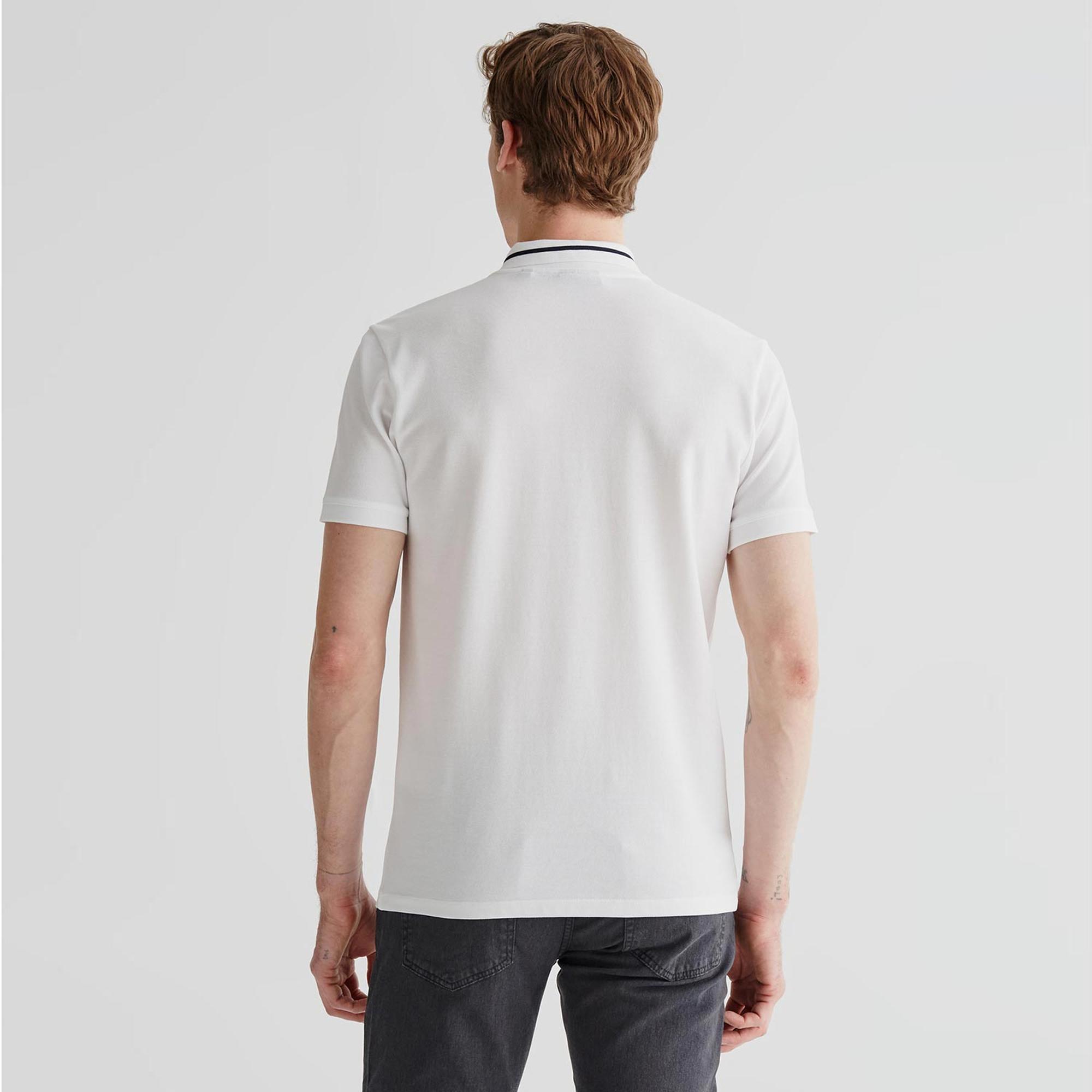 GANT Erkek Beyaz Regular Fit Yarım Fermuarlı Polo