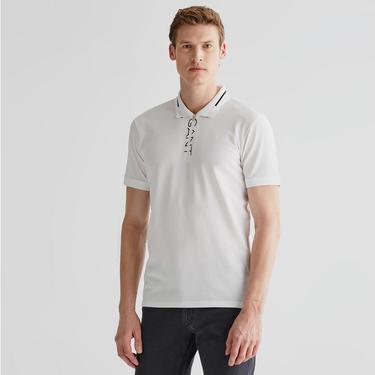 GANT Erkek Beyaz Regular Fit Yarım Fermuarlı Polo