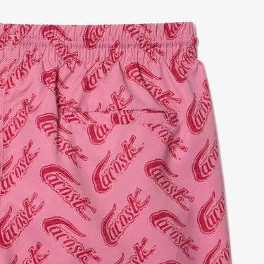  Erkek Baskılı Pembe Mayo Şort
