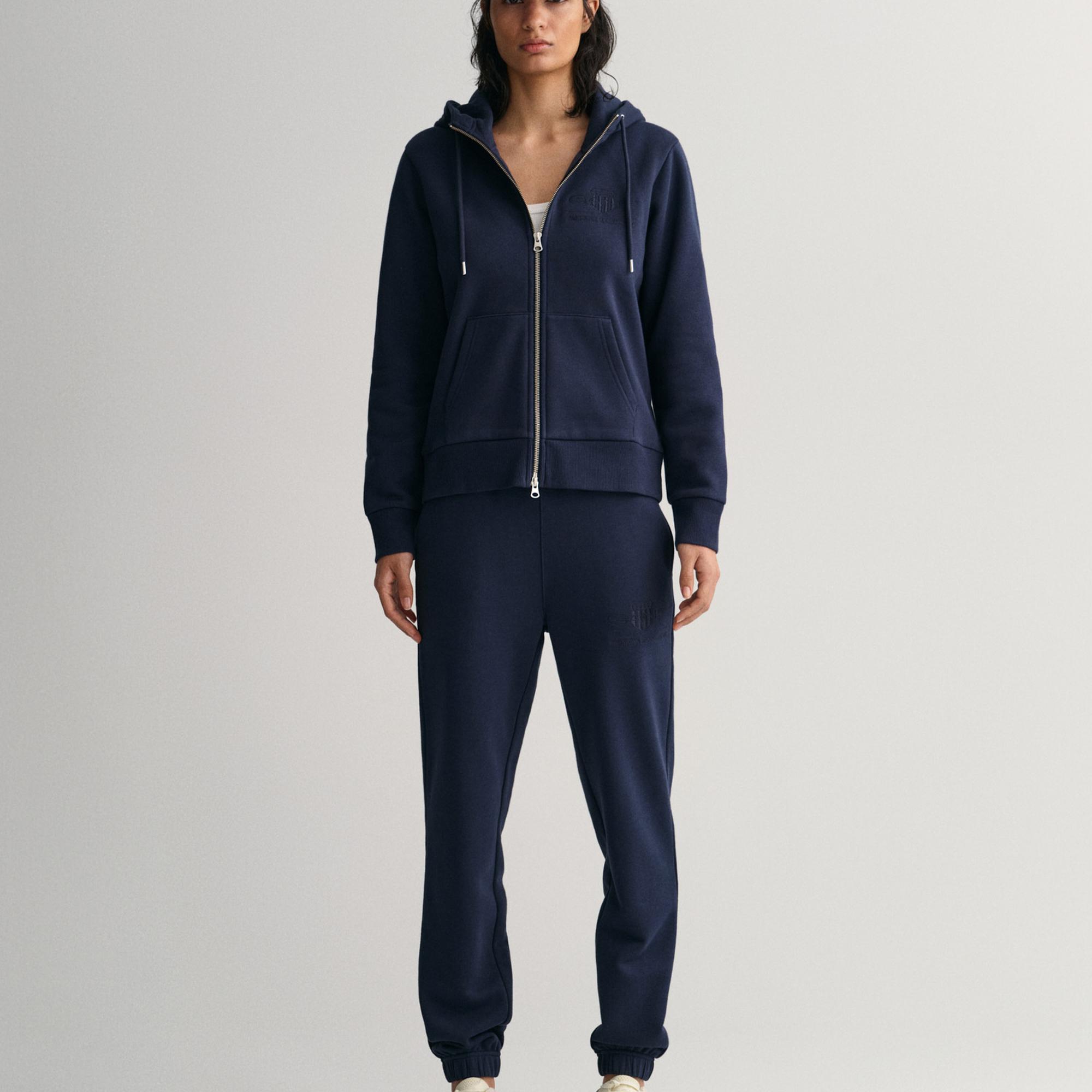 GANT Kadın Lacivert Regular Fit Logolu Eşofman Altı