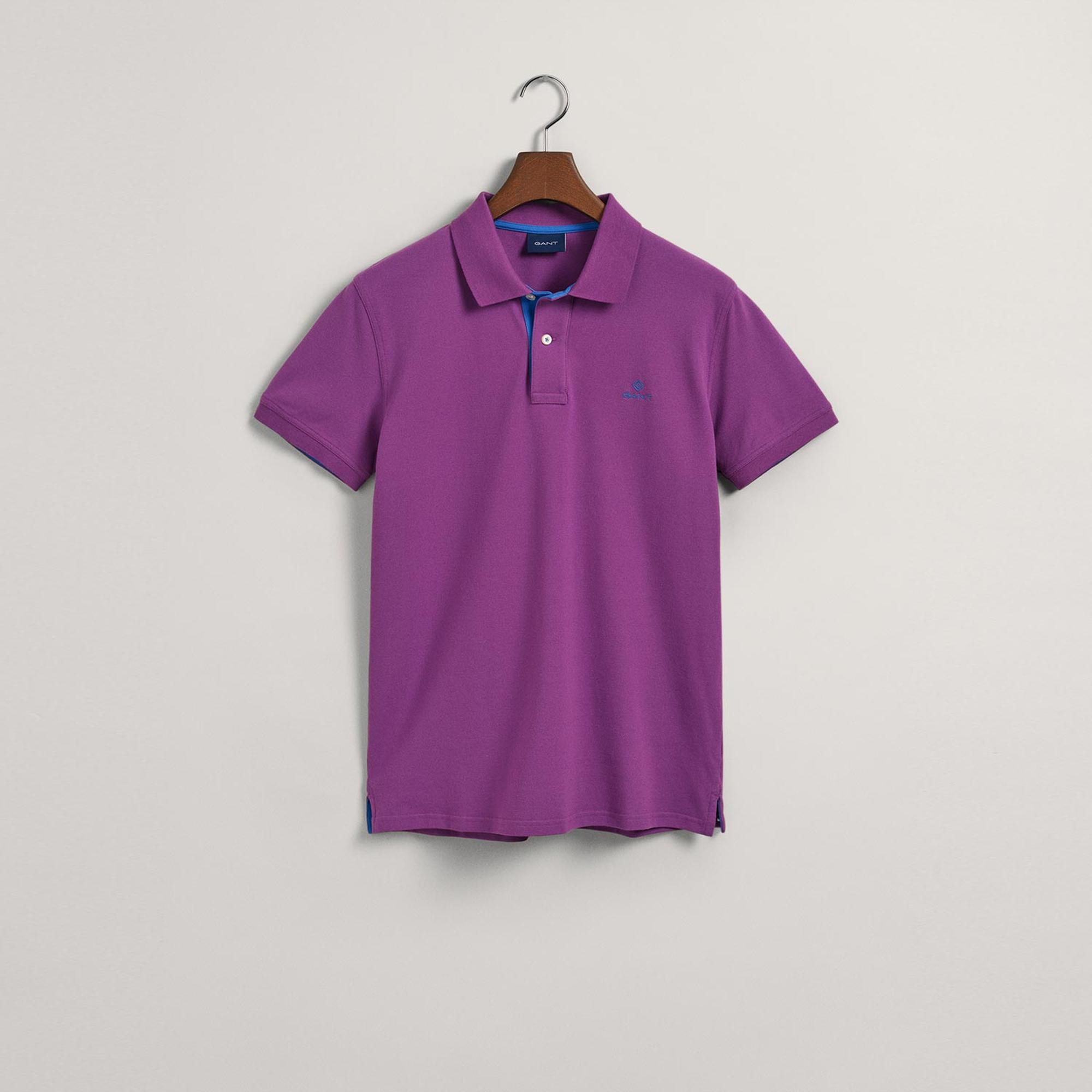 GANT Erkek Mor Slim Fit Polo