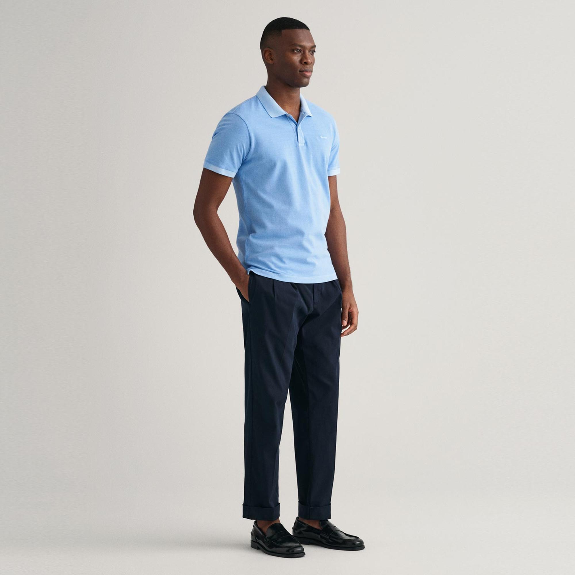GANT Erkek Mavi Regular Fit Logolu Polo