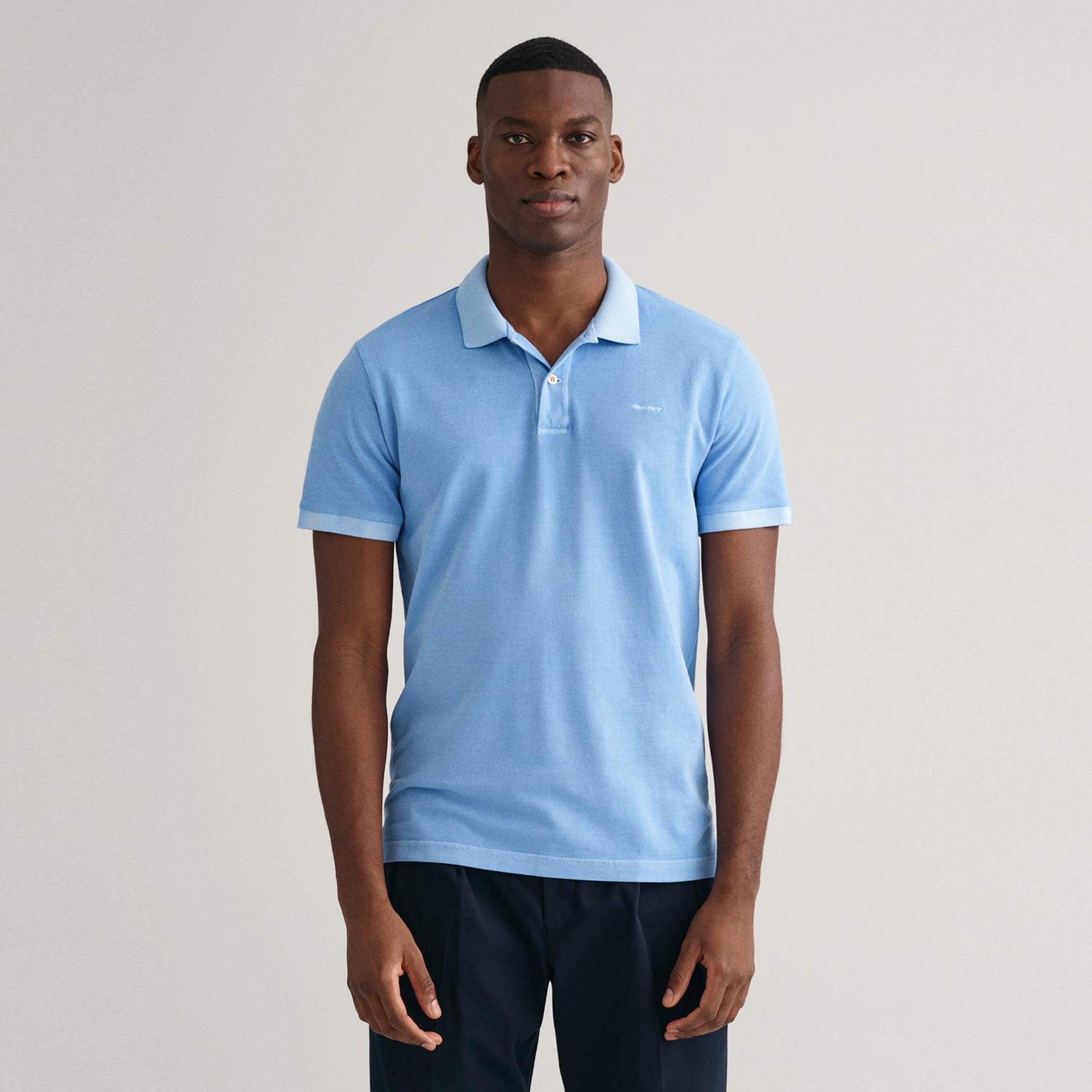 GANT Erkek Mavi Regular Fit Logolu Polo