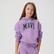 Mavi Mavi Logo Baskılı Kapüşonlu Mor Sweatshirt 7610035-70651