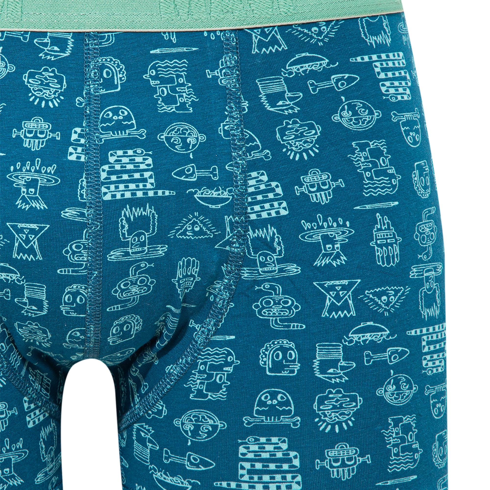 Mavi Baskılı Yeşil Boxer 091119-71923